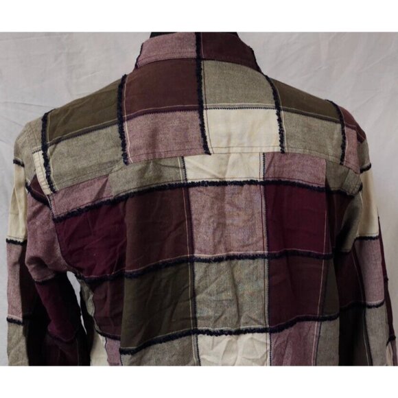 Carolina Colours Womens Large Purple Full Zip Long Sleeve Patchwork Top Jacket - Picture 9 of 12